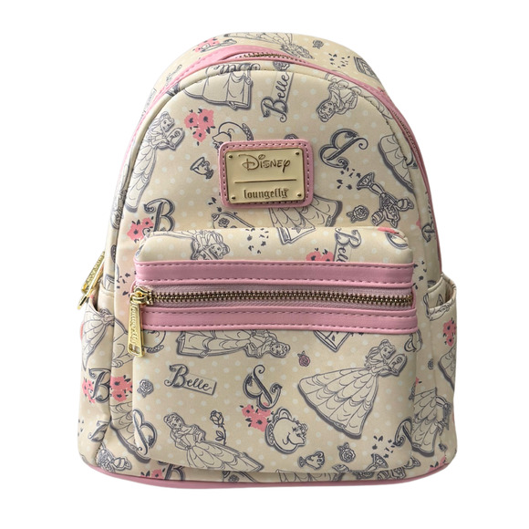 AUTHENTIC Loungefly Disney Parks 🇺🇸 Beauty And The Beast Mini Backpack NWT - Picture 1 of 8